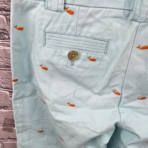 J Crew Critter Broken In Chino Pants Crop Length Whales Blue Size 2 - Picture 6 of 10